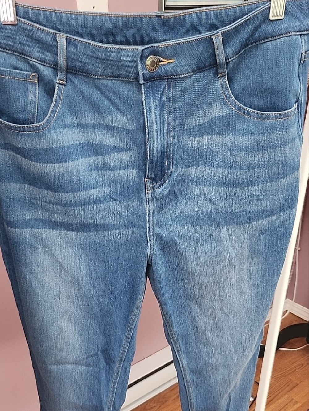 Halara Flex High Waisted Casual Skinny Jeans with Pockets Tide Blue